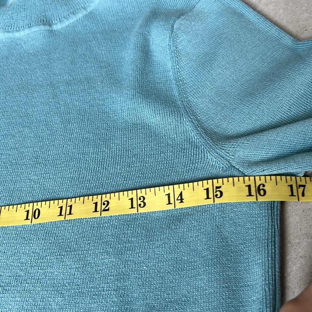 Chicos Womens Blue Turtleneck Sweater Size Medium Coolmax Technology NWT - Picture 7 of 12